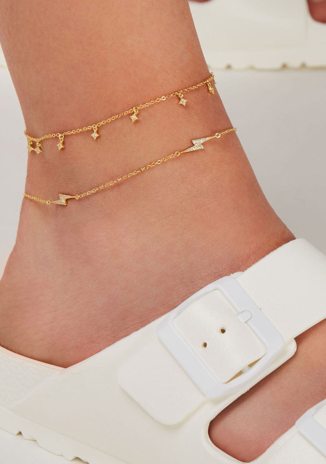 Anklet Rombes Multi Gold