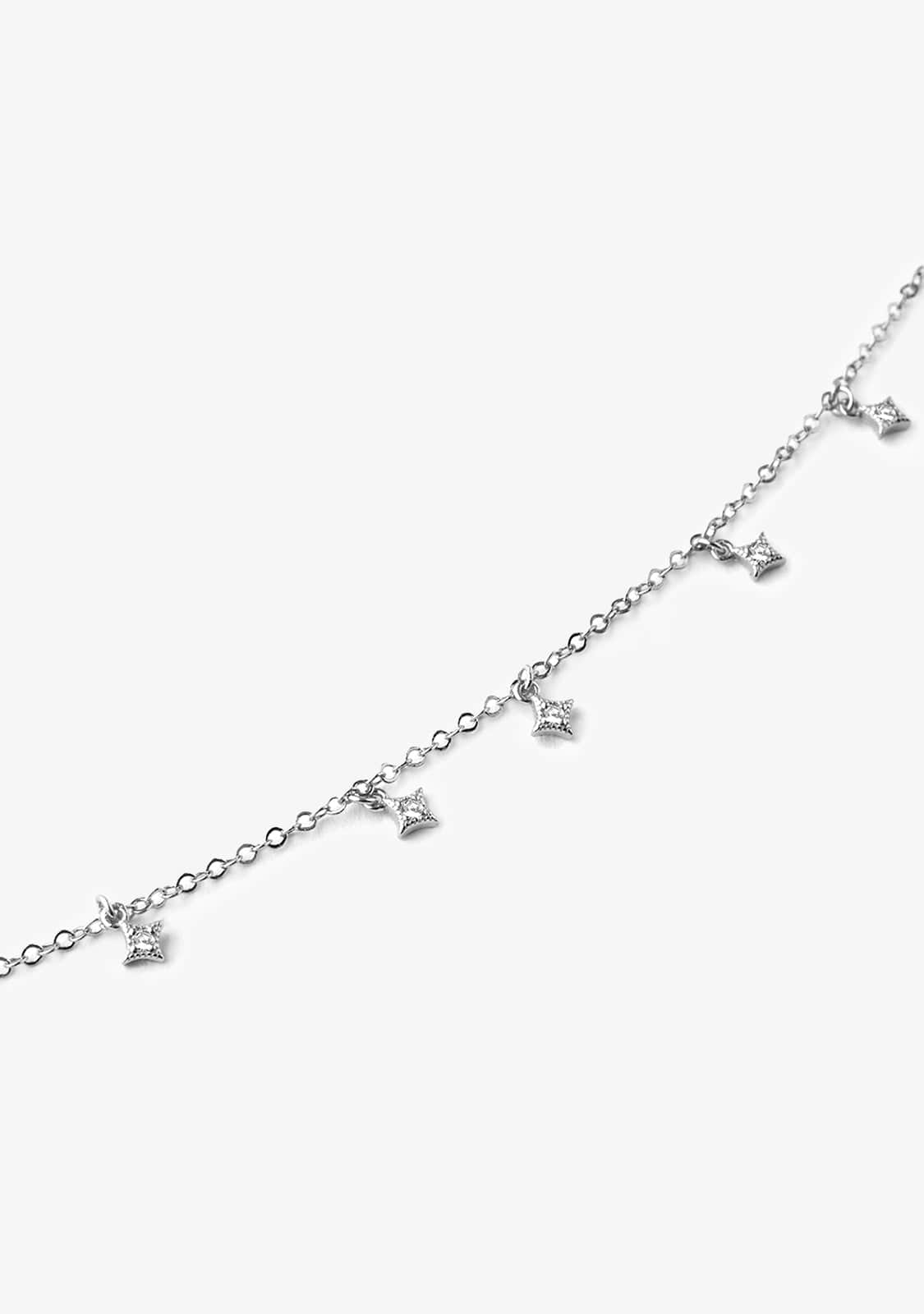 Anklet Rombes Multi Silver
