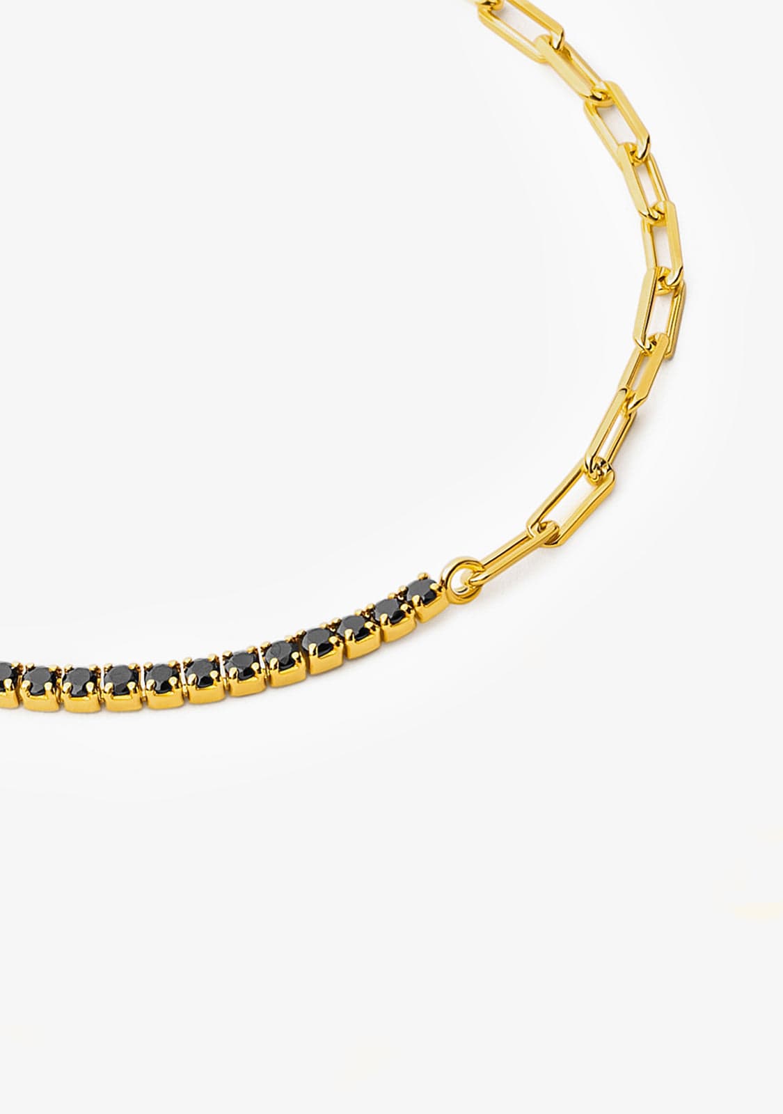 Bracelet Riviere Nero Gold