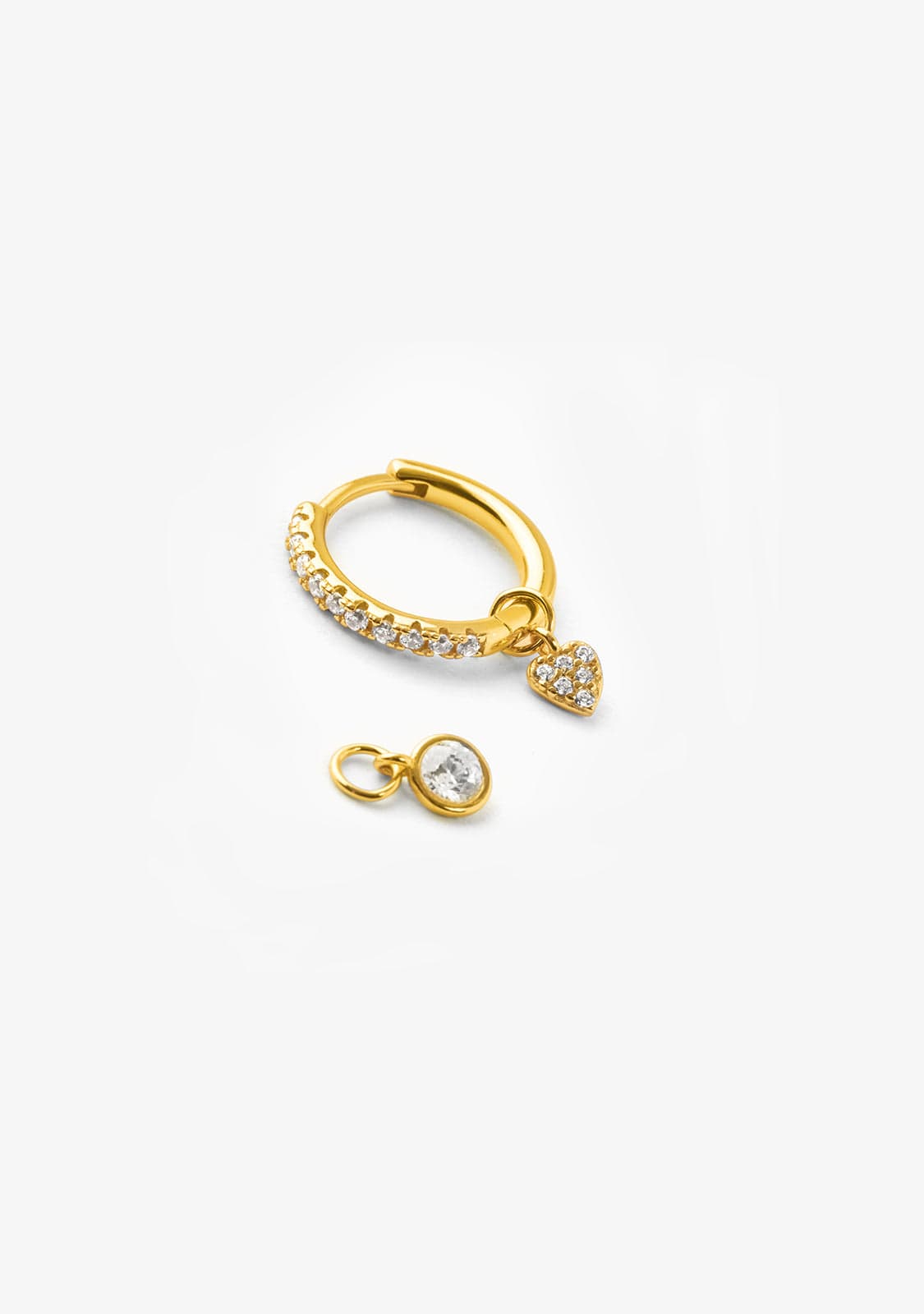 Ohrringe 4 Charms Gold