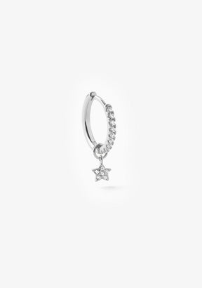 Pendientes Aro Plata de Ley 925 Con Circonitas Blanco Charms