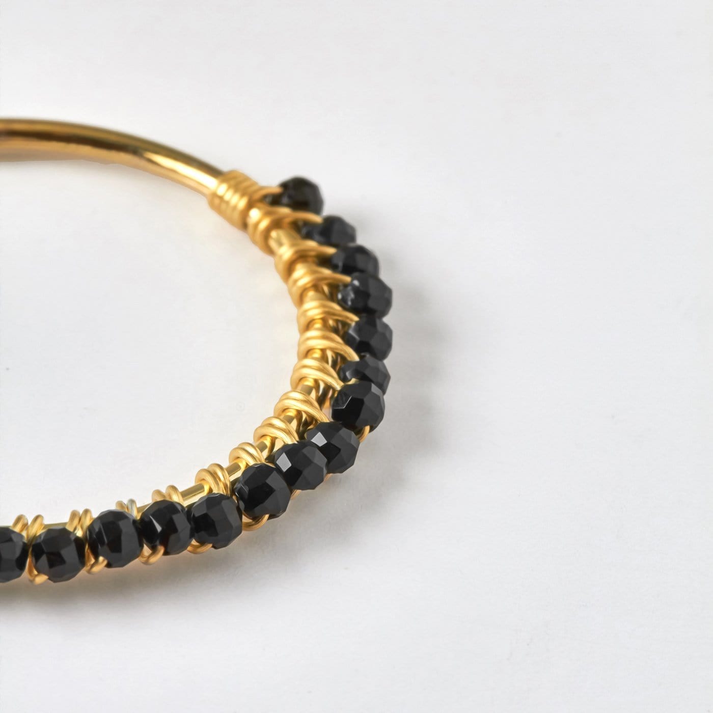 Paradise Nero Hoop Earrings Gold