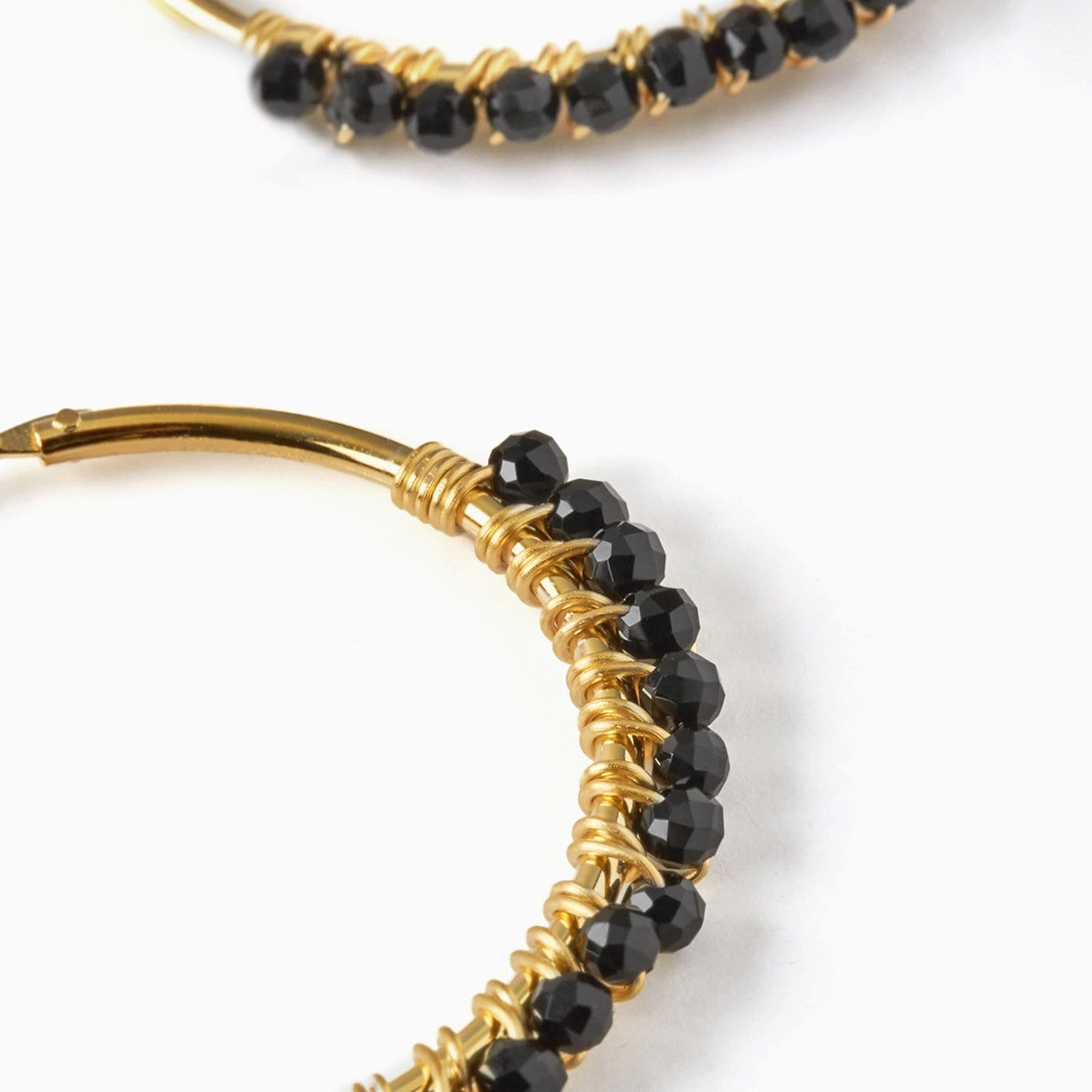 Paradise Nero Hoop Earrings Gold