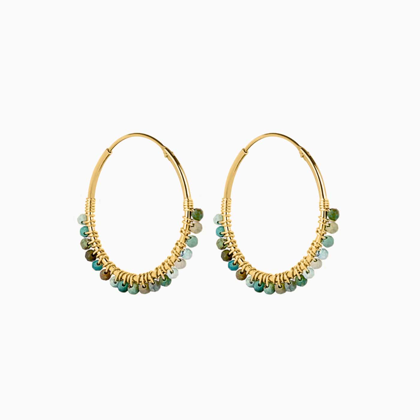 Paradies Aqua Gold Hoop-Ohrringe