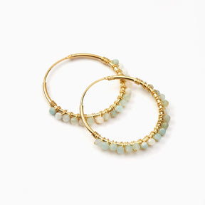 Paradies Himmel Gold Hoop-Ohrringe