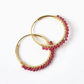Paradise Passion Hoop Earrings Gold