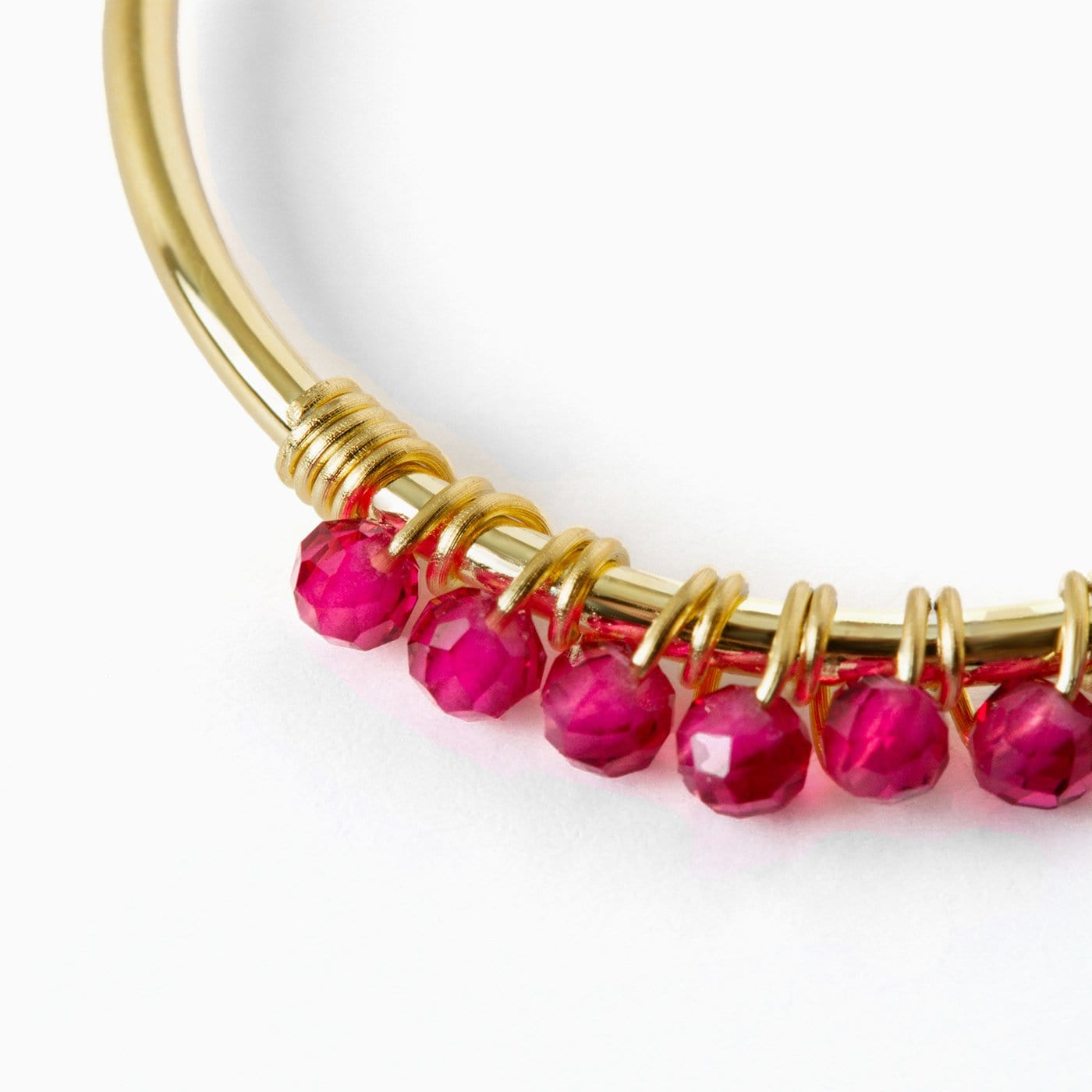 Paradise Passion Hoop Earrings Gold