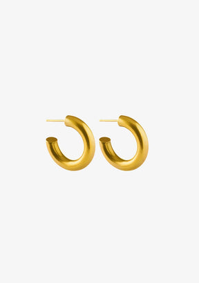 Petite Bold Hoop Earrings Gold