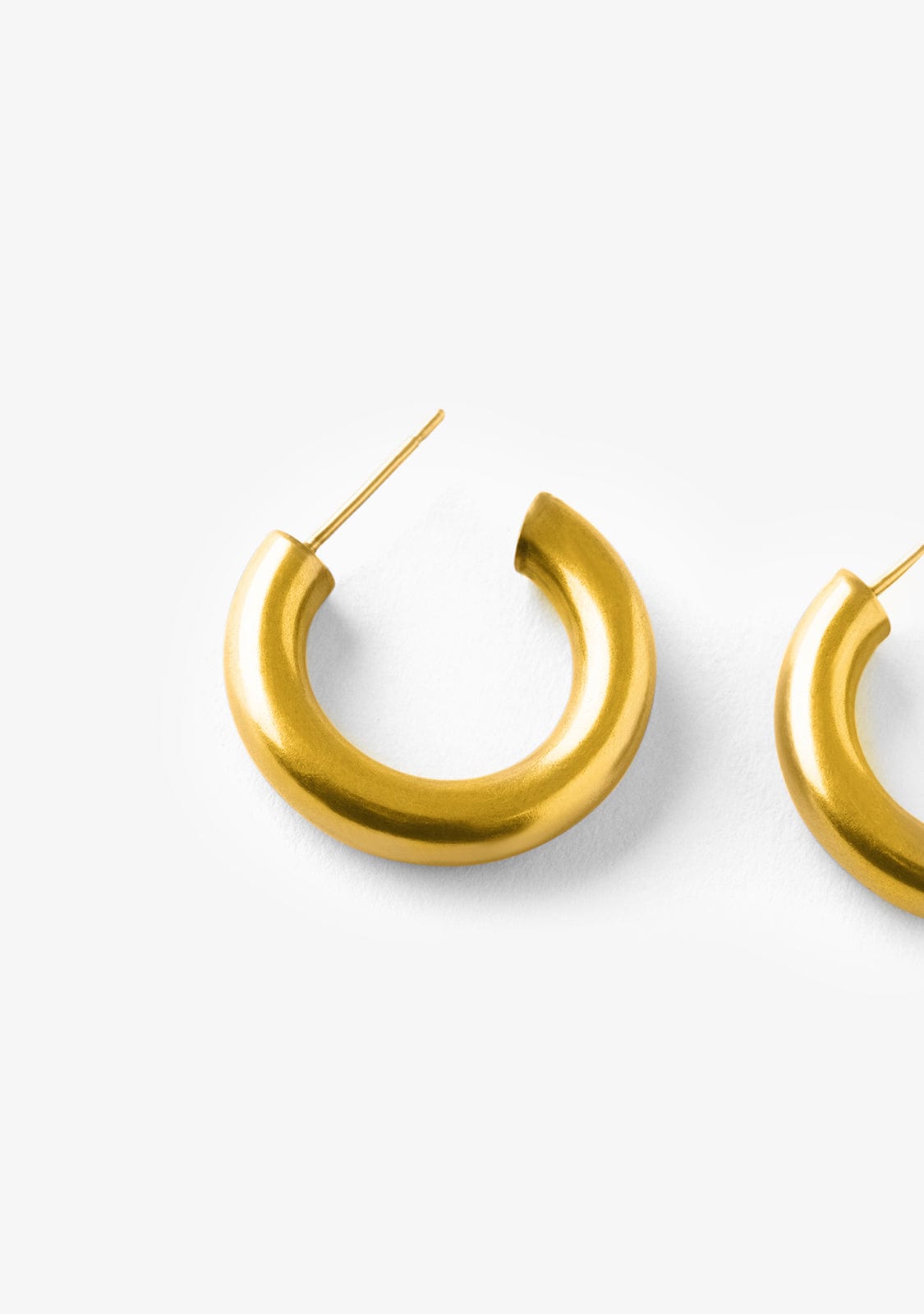 Pendientes Aro Baño Oro 18K Petite Bold