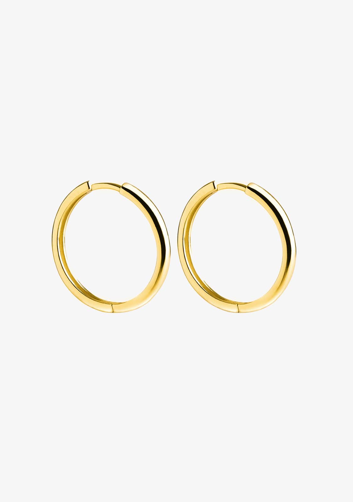 Pendientes Aro Básico 22 mm Baño Oro 18K