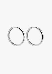 Basic 22 Hoop Earrings Silver
