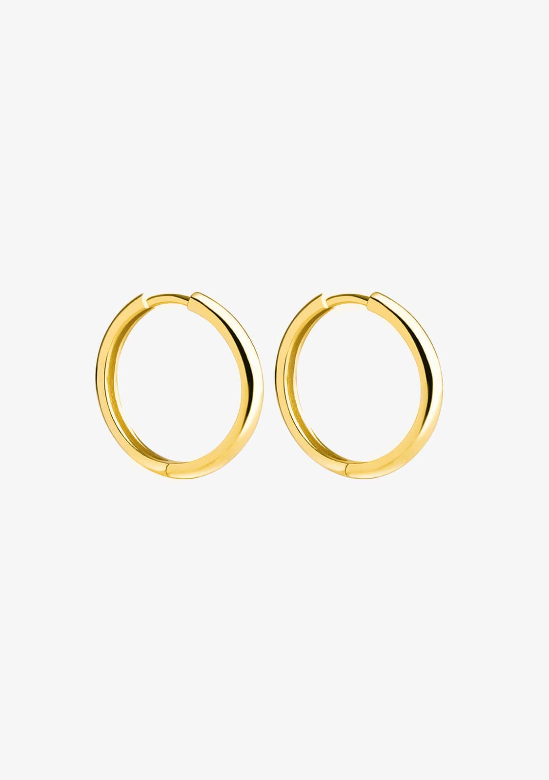 Pendientes Aro Básicos 20 mm Baño Oro 18K