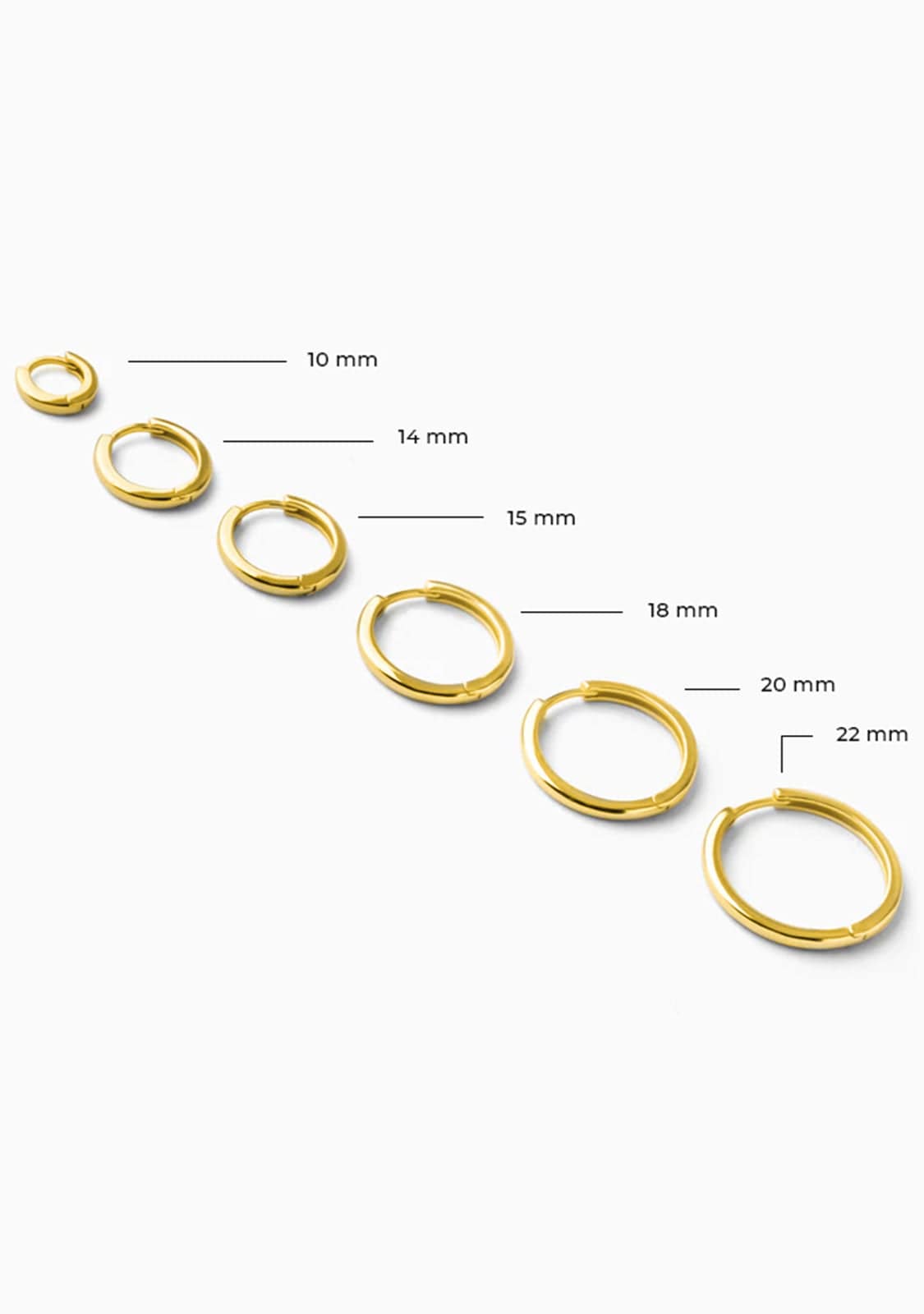 Pendientes Aro Básicos 20 mm Baño Oro 18K