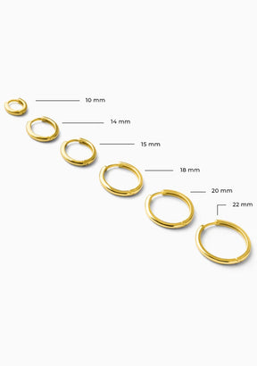 Basic 20 Hoop Earrings Gold