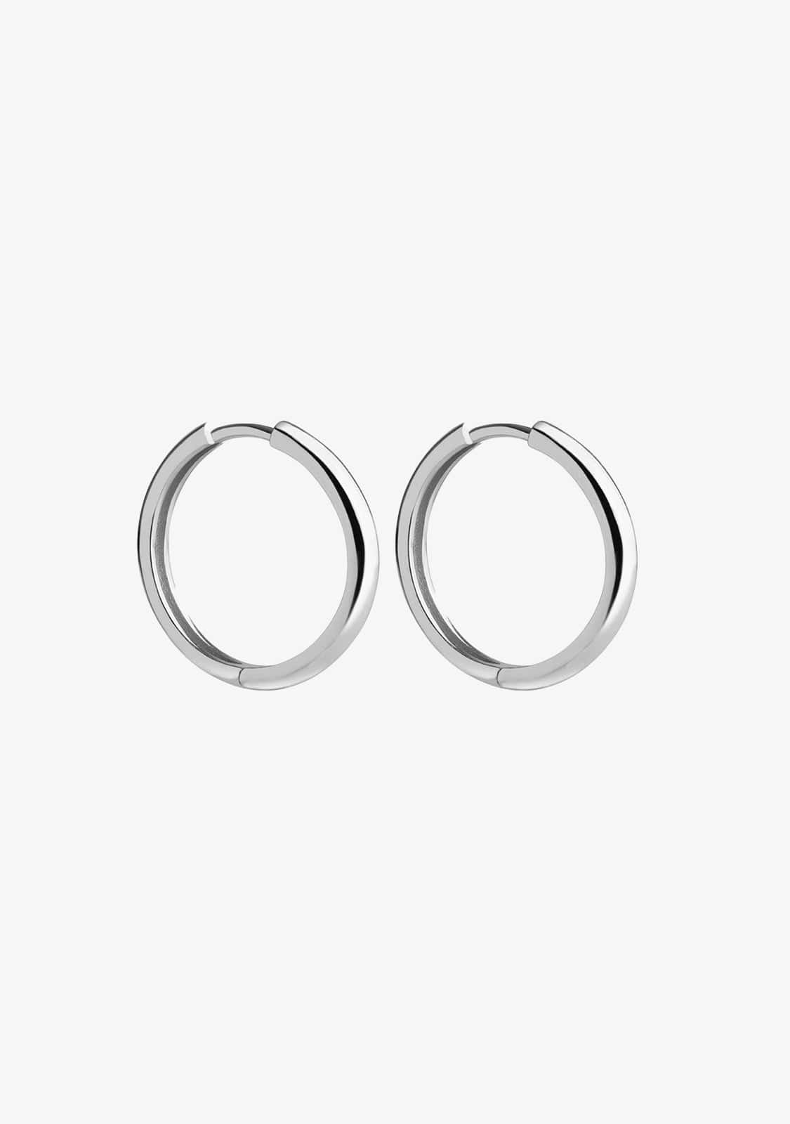 Basic 20 Hoop Earrings Silver