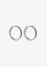 Basic 18 Hoop Earrings Silver