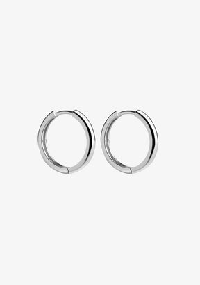 Basic 18 Hoop Earrings Silver
