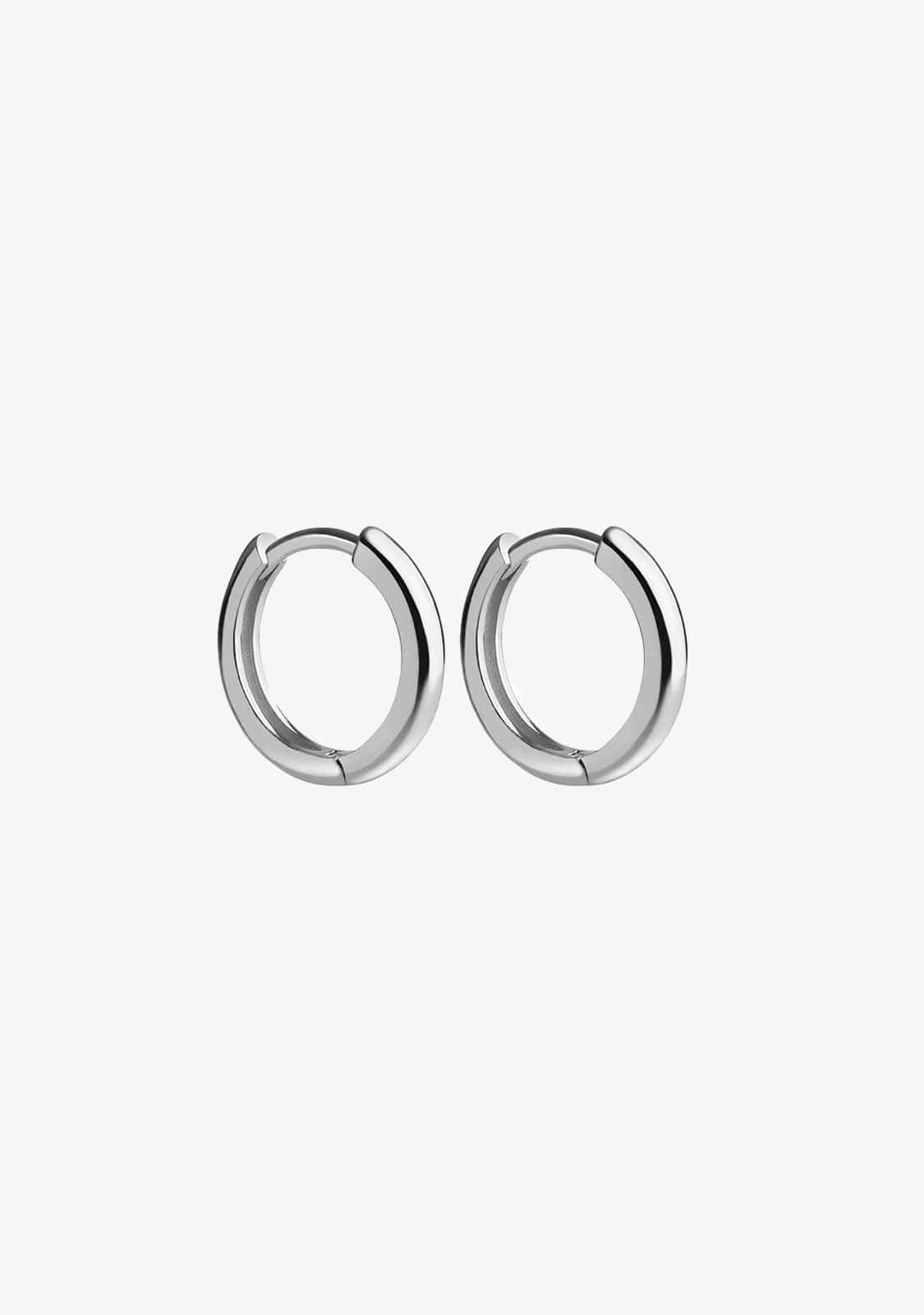 Basic 15 Hoop Earrings Silver