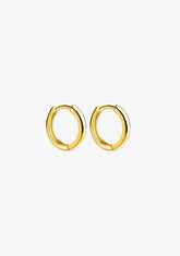 Basic 14 Hoop Earrings Gold