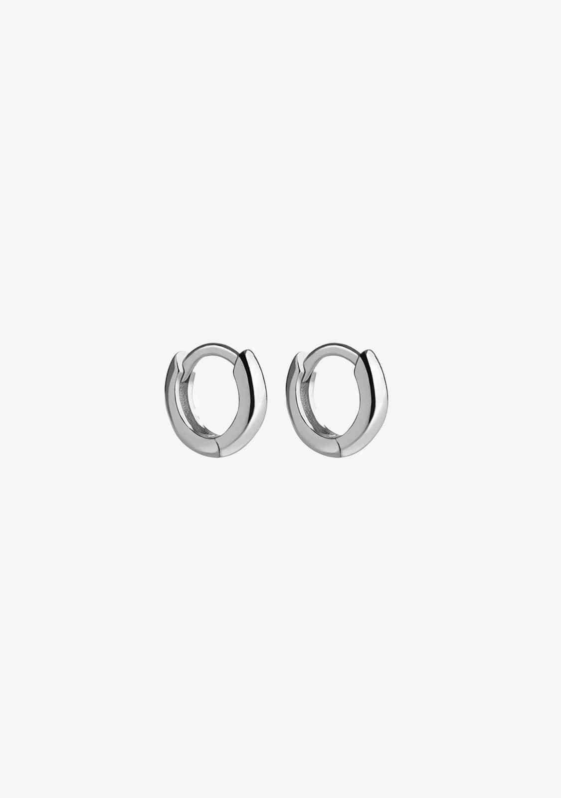 Basic 10 Hoop Earrings Silver
