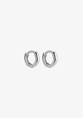 Basic 10 Hoop Earrings Silver