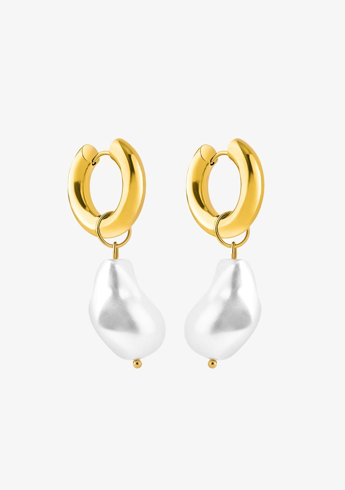 Perle Hoop Earrings Gold