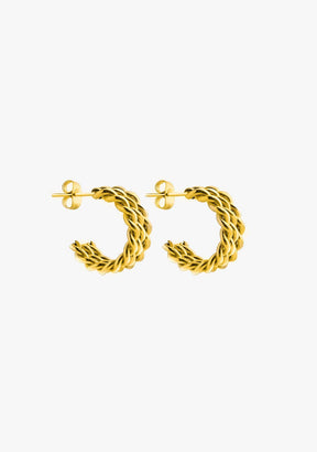 Tresse Hoop Earrings Gold