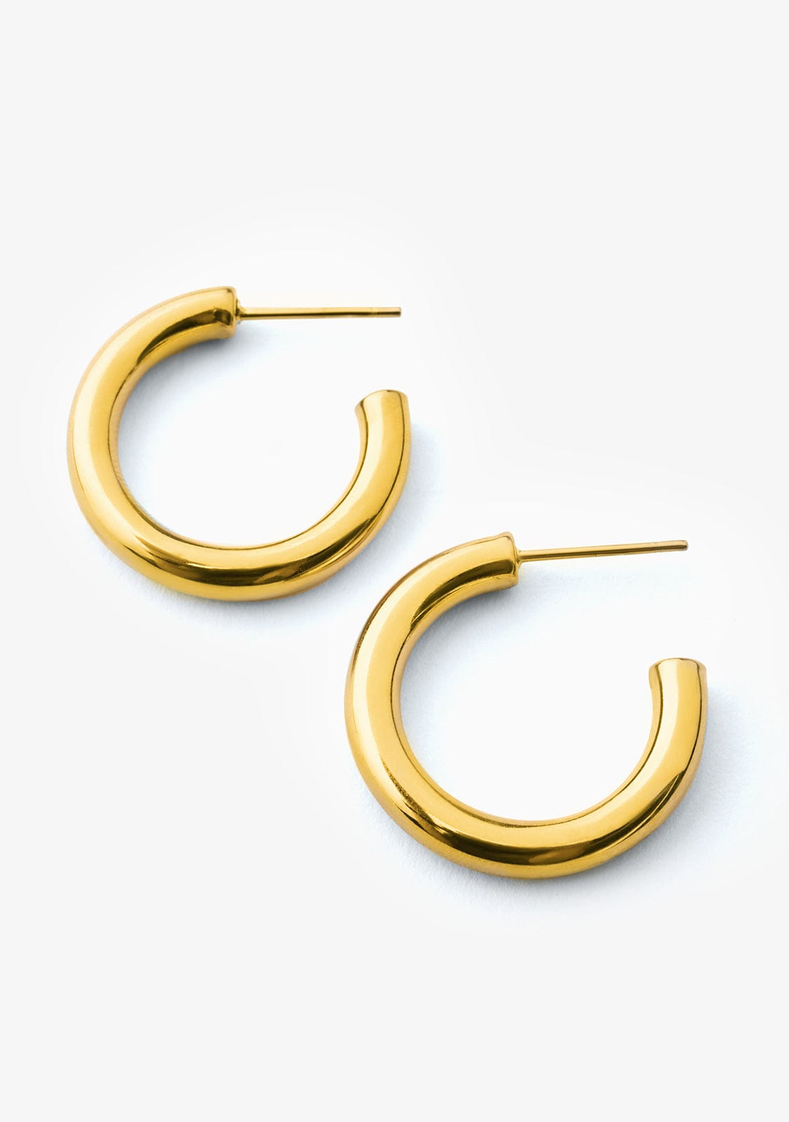 Hoop Earrings 25 Semi Gold