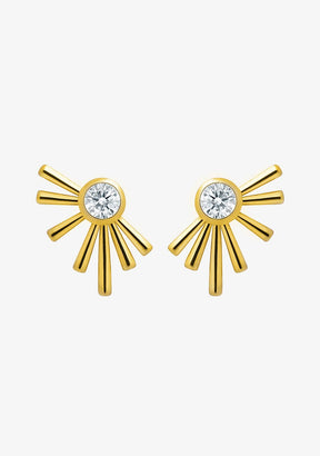 Handfan Earrings Gold
