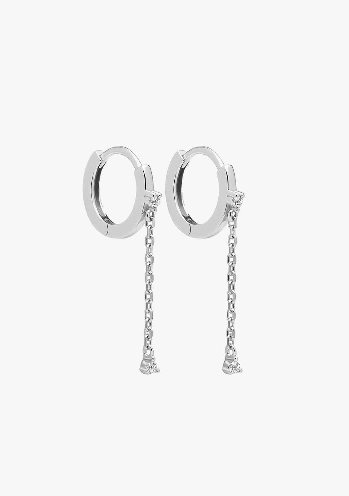Cascata Hoop Earrings Silver