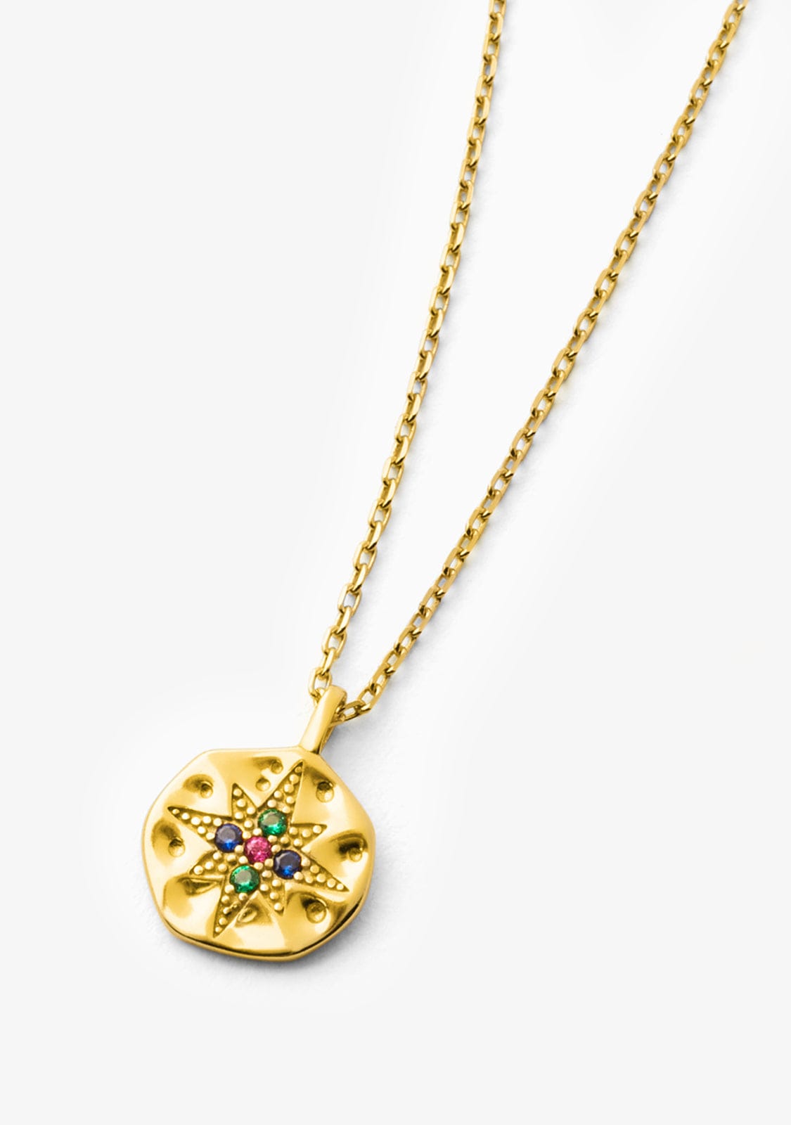 collana medaglione stella d'oro