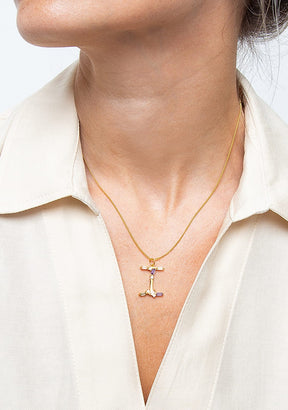 Collier Identity Letter I Gold