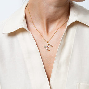 Collar Identity Letra M Oro