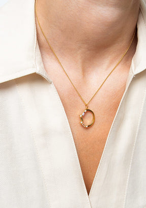 Necklace Identity Letter O Gold