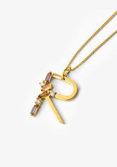 Necklace Identity Letter R Gold