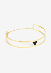 Collar Choker Triangle Nero Oro