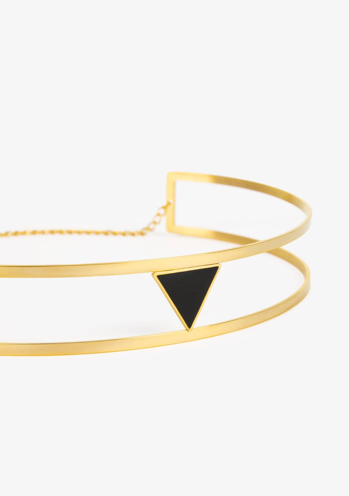 Choker Gold Triangle Nero