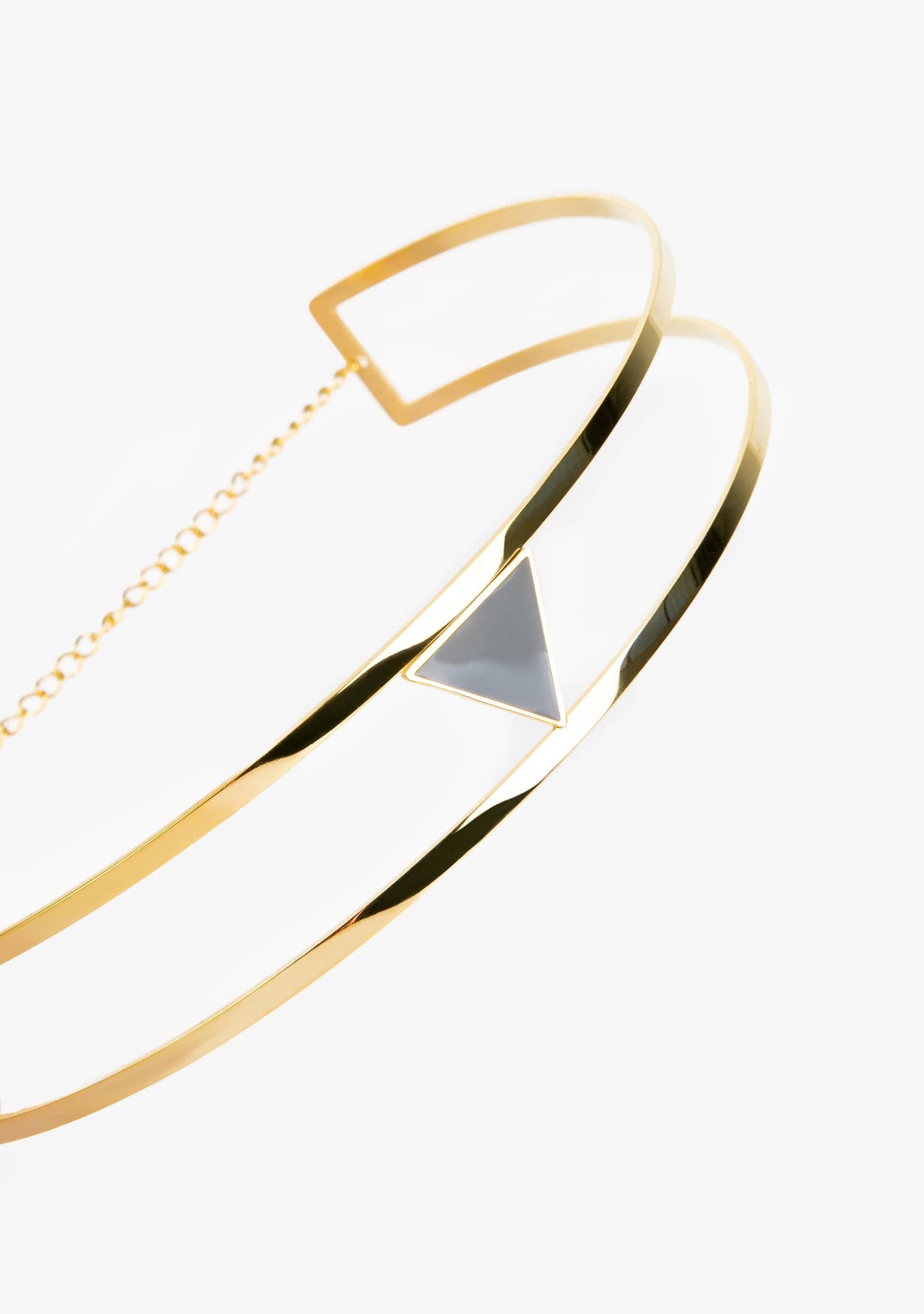 Collar Choker Triangle Nero Oro