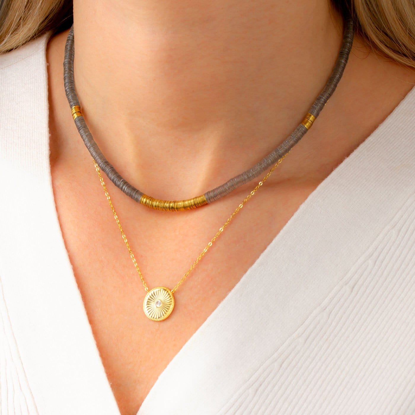 Necklace Freedom Grey Wood