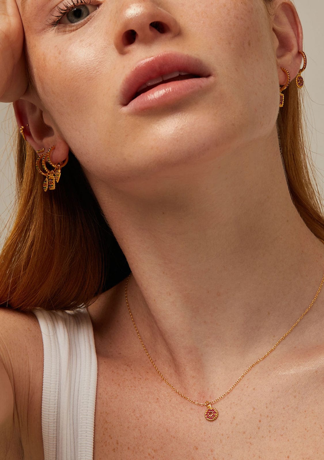 Necklace Mone Ruby Gold