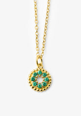 Necklace Mone Emerald Gold