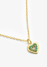 Necklace Cora Emerald Gold