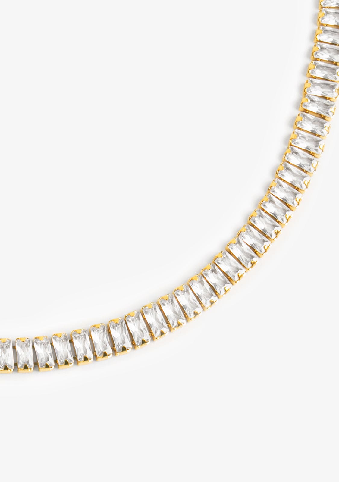 Collar Baño Oro 18K Con Circonitas Riviere
