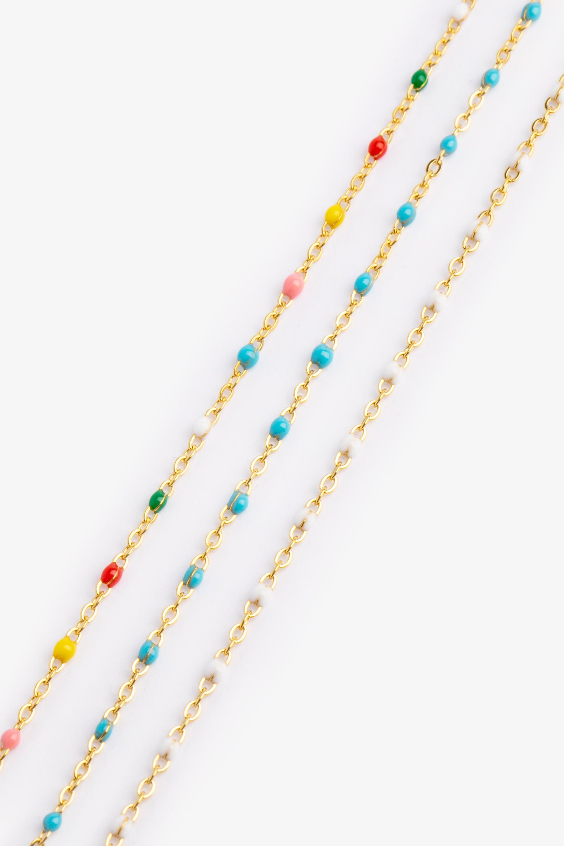 Enamel Multi Necklace Gold