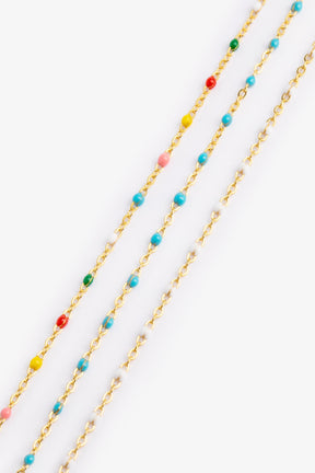 Enamel Multi Necklace Gold
