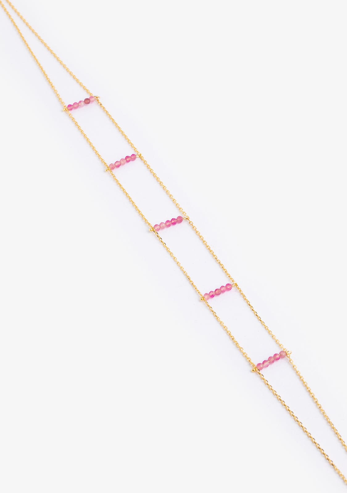 Double Pink Choker Gold