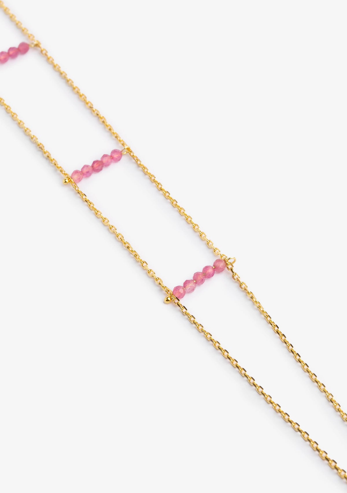 Double Pink Choker Gold