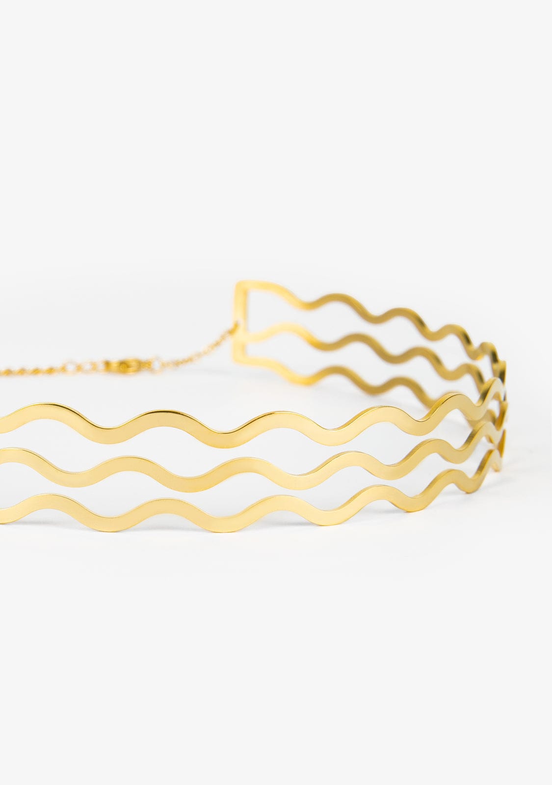 Collar Choker Baño Oro 18K Waves