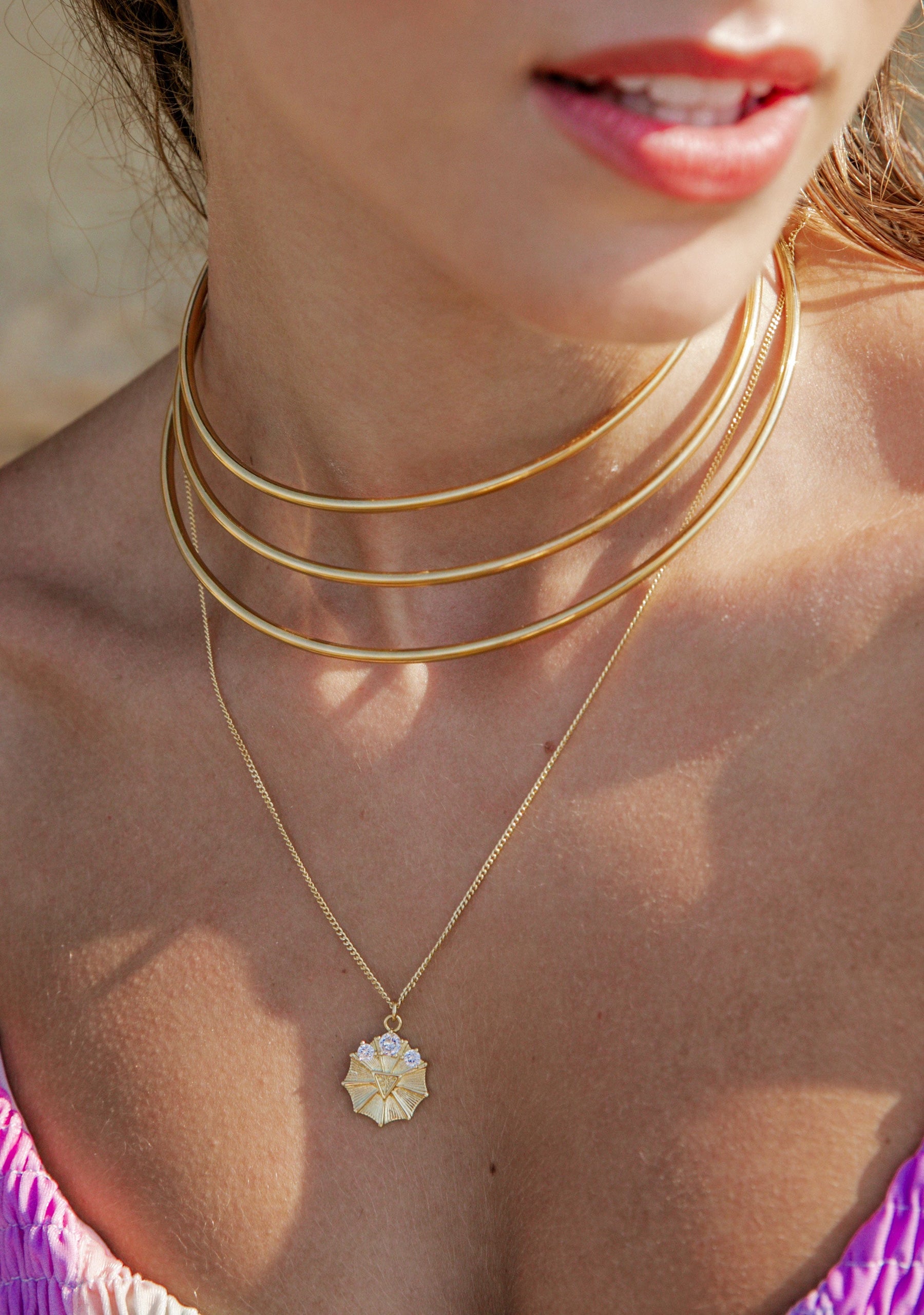 Choker Gold Triple