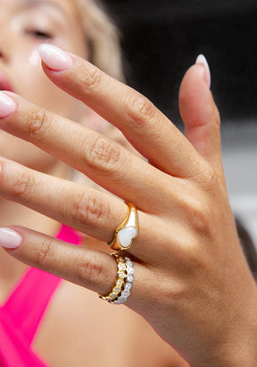 Cuore Nacre Ring Gold